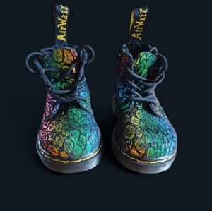 Colorful Baby Boots with Black and Green Accents